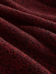 Burgundy Red Regular Fit Signature 100% Lambswool Stag Crew Jumper - Image 11 of 12