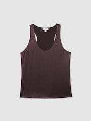 Reiss Mauve Jet Silk Scoop-Neck Vest - Image 2 of 6