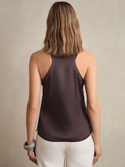 Reiss Mauve Jet Silk Scoop-Neck Vest - Image 4 of 6
