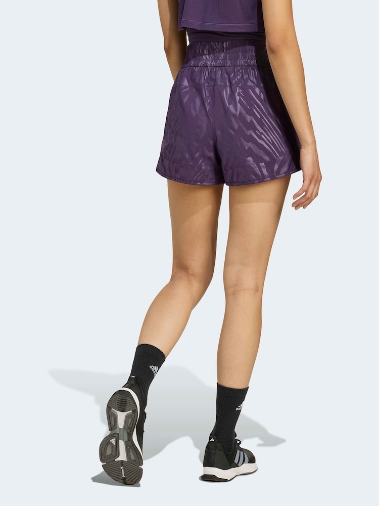 adidas Purple AOP Pacer Shorts - Image 2 of 6 adidas Purple AOP Pacer Shorts - Image 2 of 6