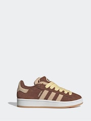 adidas Originals Brown Campus 00S Double W Trainers - Image 1 of 9