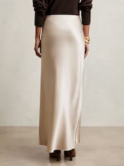 Reiss Champagne Neutral Saskia Silk Slip Maxi Skirt - Image 5 of 6