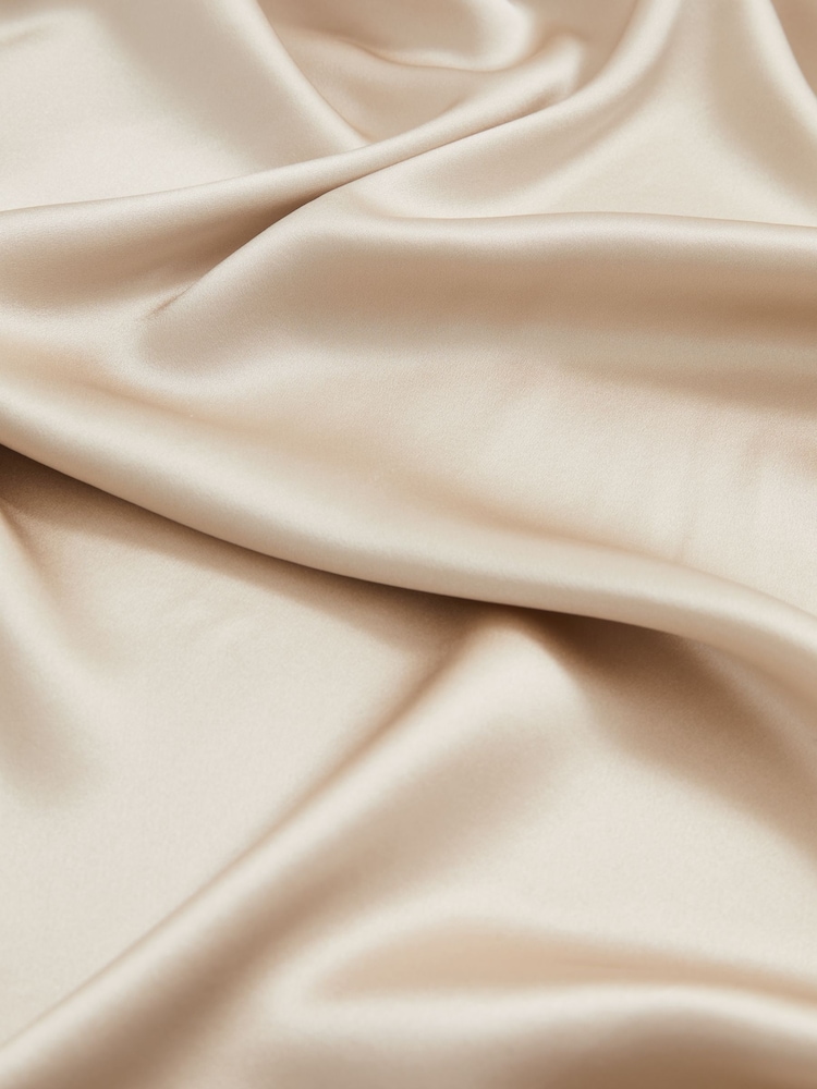 Reiss Champagne Neutral Saskia Silk Slip Maxi Skirt - Image 6 of 6