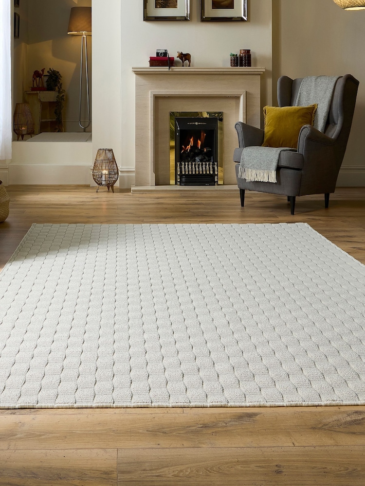 My Mat Ivory Sculptured Washable Stain Resistant Runner - Image 1 of 6