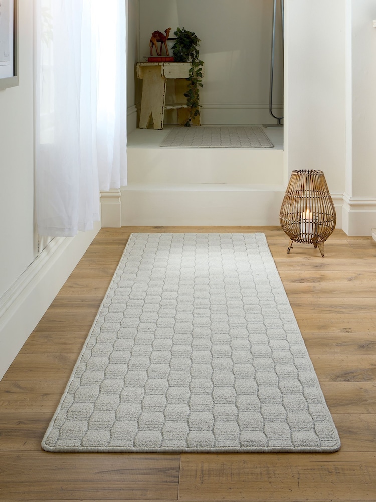 My Mat Ivory Sculptured Washable Stain Resistant Runner - Image 2 of 6