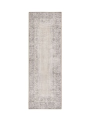Hug Rug Natural and Grey British Made Washable Brocade Border Runner - Image 2 of 4