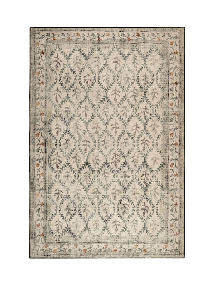 Hug Rug Natural and Green British Made Washable English Garden Rug - Image 2 of 4