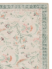 Hug Rug Green British Made Washable English Floral Print Runner - Image 4 of 4