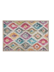 Hug Rug Multicolour Diamonds British Made Washable Painted iKat Rug - Image 3 of 6