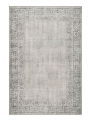 Hug Rug Natural and Grey British Made Washable Brocade Border Rug - Image 3 of 4