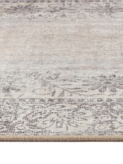 Hug Rug Natural and Grey British Made Washable Brocade Border Rug - Image 4 of 4
