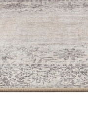 Hug Rug Natural and Grey British Made Washable Brocade Border Rug - Image 5 of 6