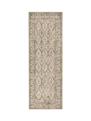 Hug Rug Natural and Green British Made Washable English Garden Runner - Image 2 of 4