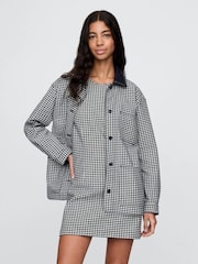 Gap Black/White DÔEN Gingham Denim Jacket - Image 1 of 7