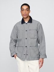Gap Black/White DÔEN Gingham Denim Jacket - Image 4 of 7