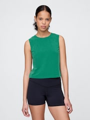 Verde - Camiseta sin mangas corta y ajustada en tejido transpirable de Gap - Imagen 1 de 5