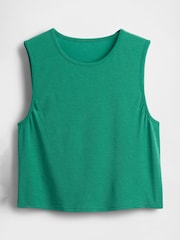 Verde - Camiseta sin mangas corta y ajustada en tejido transpirable de Gap - Imagen 5 de 5