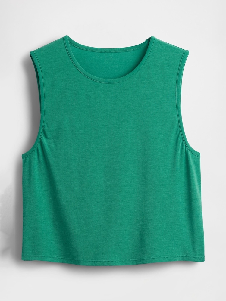 Verde - Camiseta sin mangas corta y ajustada en tejido transpirable de Gap - Imagen 5 de 5