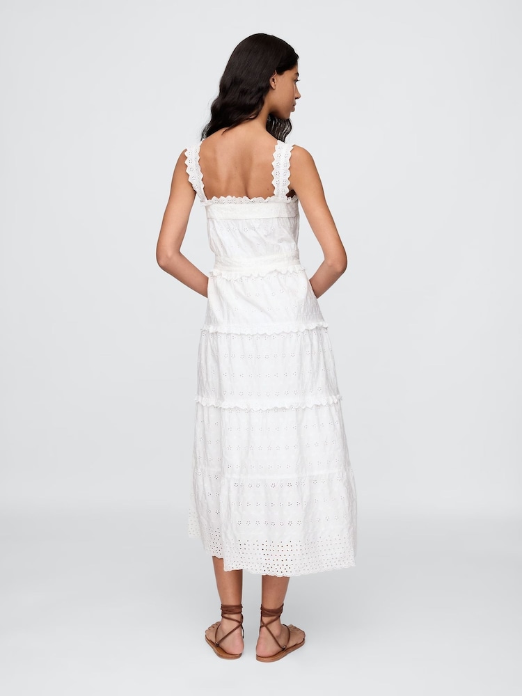 Gap White DÔEN Eyelet Maxi Dress - Image 2 of 8