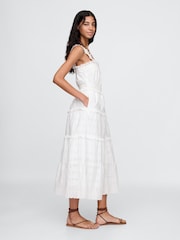 Gap White DÔEN Eyelet Maxi Dress - Image 3 of 8