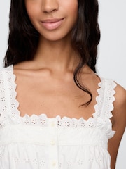 Gap White DÔEN Eyelet Maxi Dress - Image 4 of 8