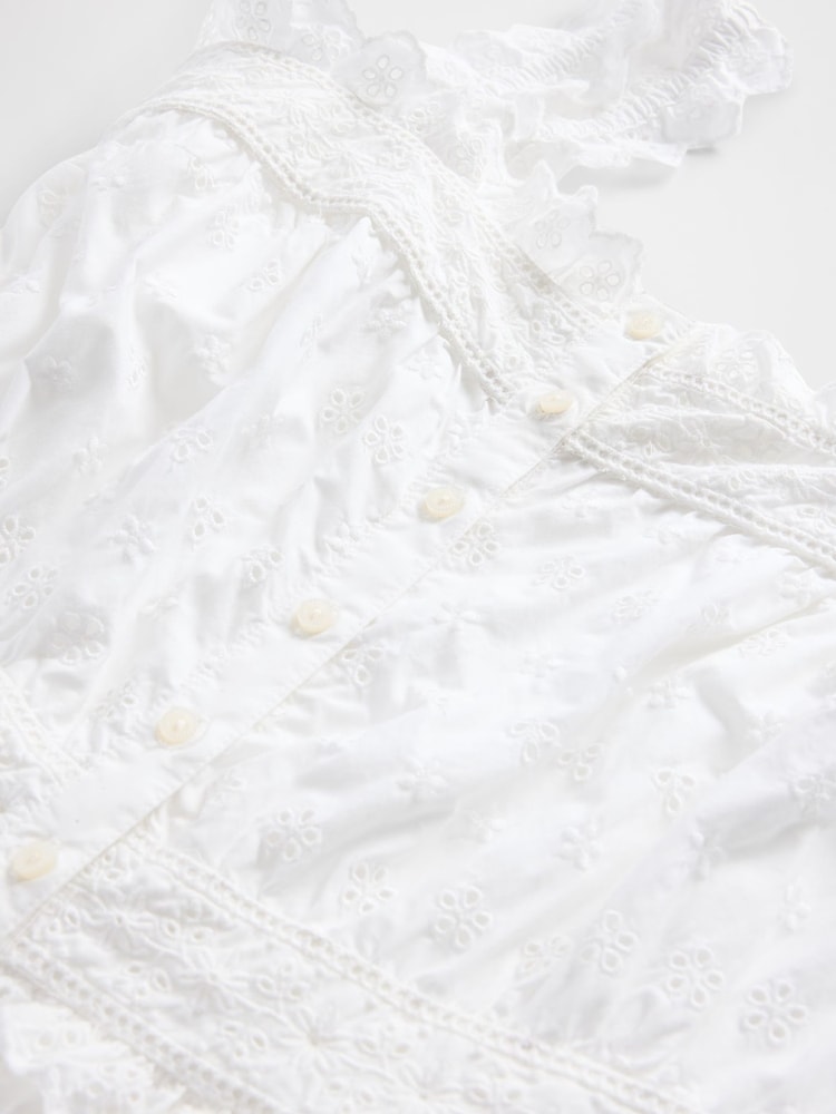 Gap White DÔEN Eyelet Maxi Dress - Image 8 of 8