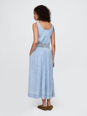 Gap Blue Denim Easy Maxi Skirt - Image 2 of 5