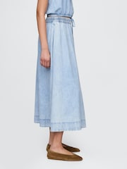Gap Blue Denim Easy Maxi Skirt - Image 3 of 5