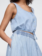 Gap Blue Denim Easy Maxi Skirt - Image 4 of 5