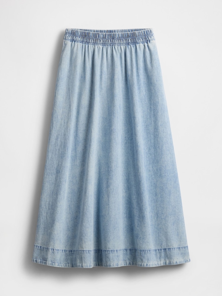 Gap Blue Denim Easy Maxi Skirt - Image 5 of 5