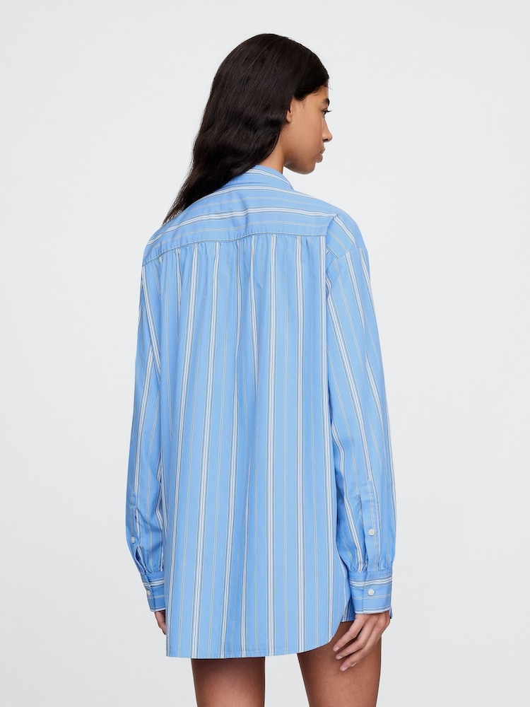 Gap Blue Stripe DÔEN Poplin Shirt - Image 2 of 9