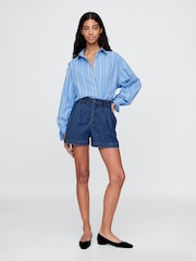 Gap Blue Stripe DÔEN Poplin Shirt - Image 4 of 9
