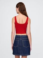 Rojo - Top corto de punto CloseKnit de Gap - Imagen 2 de 4