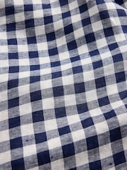 Gap Navy/Blue DÔEN 100% Linen Gingham Maxi Dress - Image 11 of 12