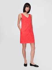 Gap Red UltraSoft V-Neck Denim Mini Dress - Image 1 of 4
