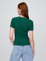 Gap Green CloseKnit Jersey Short Sleeve Crew Neck T-Shirt - Image 2 of 5