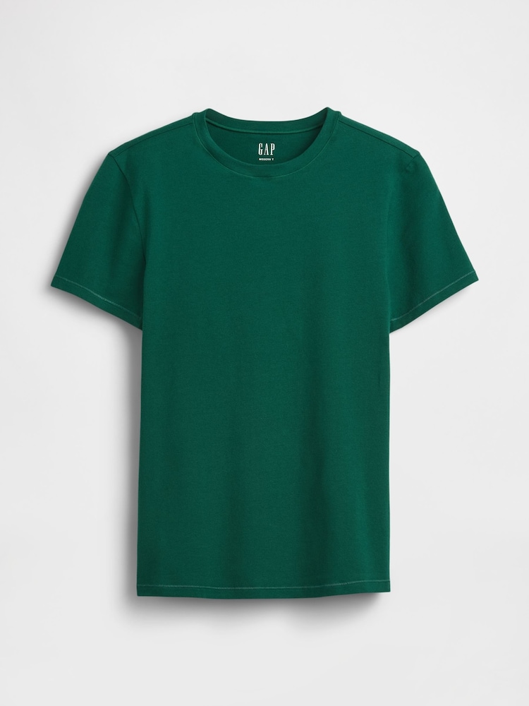 Groen - Gap CloseKnit jersey T-shirt met ronde hals en korte mouwen - Image 4 of 5