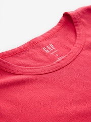Gap Red Crew Neck Vintage 100% Organic Cotton Short Sleeve T-Shirt - Image 3 of 4