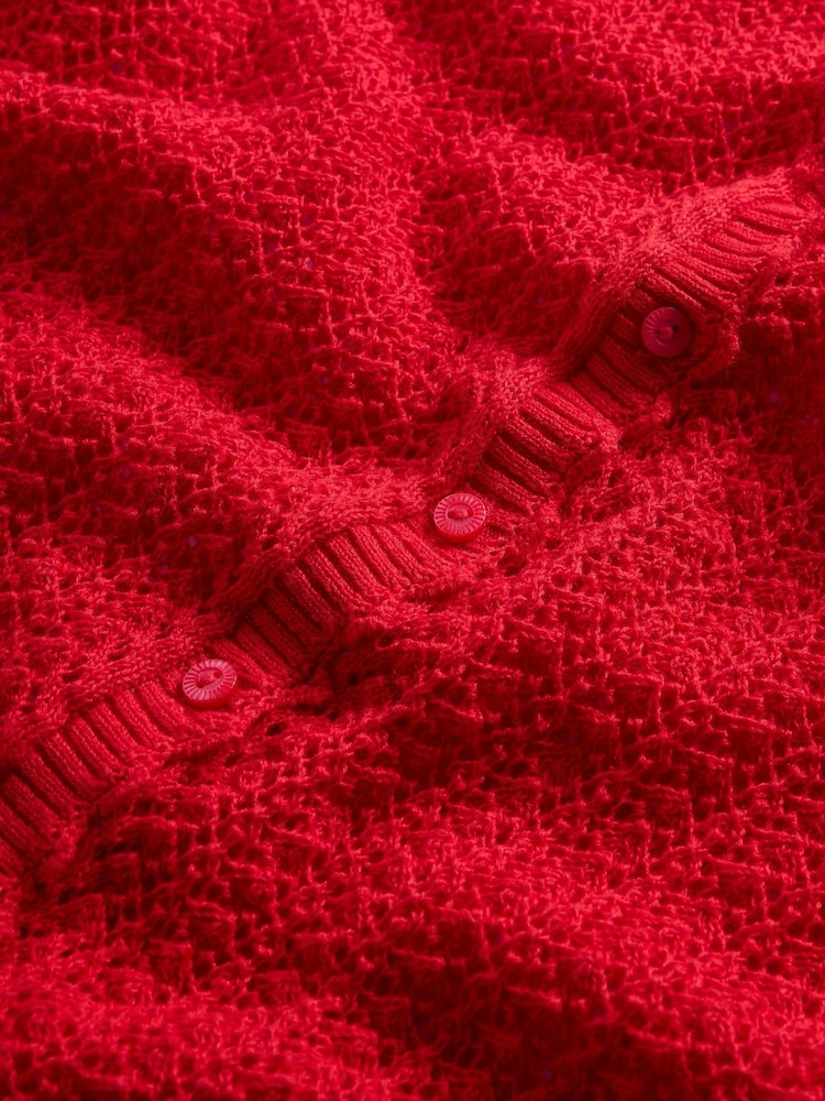 Gap Red DÔEN Linen-Blend Short Sleeve Cardigan - Image 6 of 6