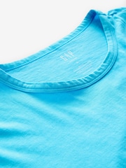 Gap Light Blue Crew Neck Vintage 100% Organic Cotton Short Sleeve T-Shirt - Image 3 of 4