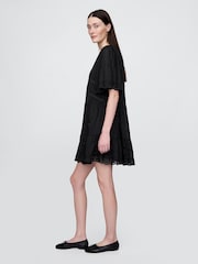 Negro - Minivestido con ojales y mangas acampanadas de Gap - Imagen 3 de 5
