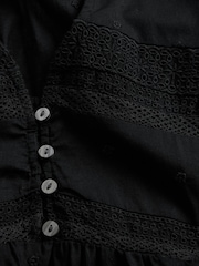 Negro - Minivestido con ojales y mangas acampanadas de Gap - Imagen 5 de 5