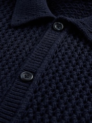 Gap Blue Mesh Striped Knit Shirt - Image 5 of 5