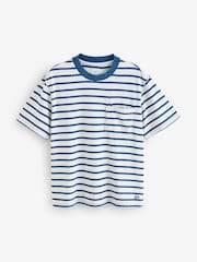 Gap White/Blue Stripe DÔEN Pocket Short Sleeve T-Shirt - Image 1 of 10