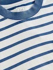 Gap White/Blue Stripe DÔEN Pocket Short Sleeve T-Shirt - Image 10 of 10