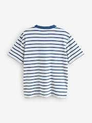 Gap White/Blue Stripe DÔEN Pocket Short Sleeve T-Shirt - Image 7 of 10