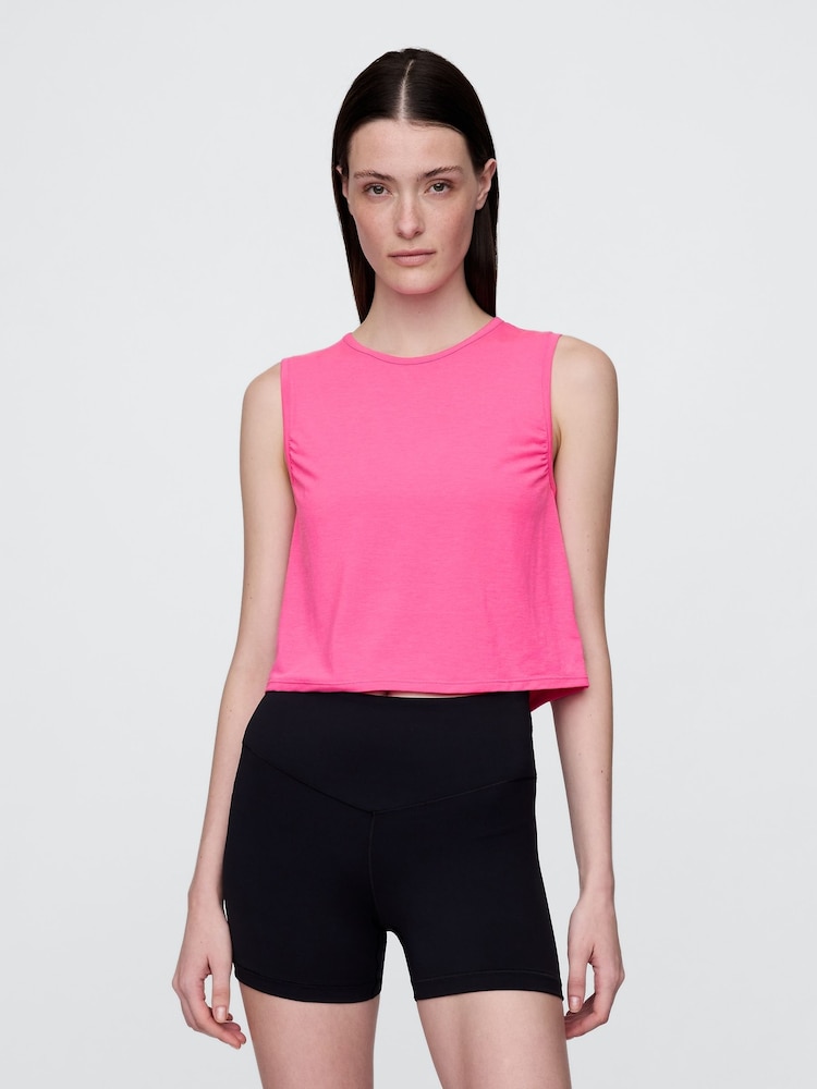 Rosa - Camiseta sin mangas corta y ajustada en tejido transpirable de Gap - Imagen 1 de 3