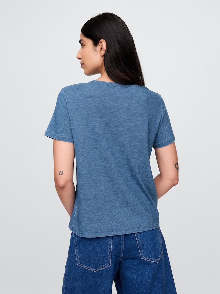 Azul oscuro - Gap camiseta vintage de manga corta - Imagen 2 de 5 Azul oscuro - Gap camiseta vintage de manga corta - Imagen 2 de 5