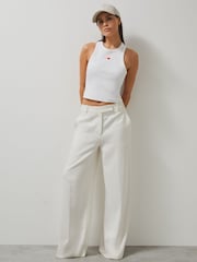 Reiss White Anniston McLaren F1 Team Cotton Logo Vest - Image 3 of 6