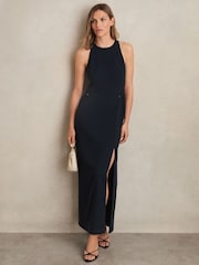 Reiss Navy Blair Dress - Image 3 of 6